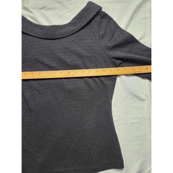 NWT Boden Womens 2R Sarah Ottoman Ribbed Boat Neck 3/4 Sleeve Top Black - Picture 7 of 10